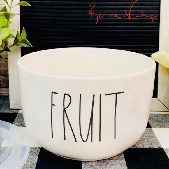 Rae Dunn Medium Size Fruit Serving Bowl Dinnerware Serveware w/Storage Lid - Picture 7 of 8